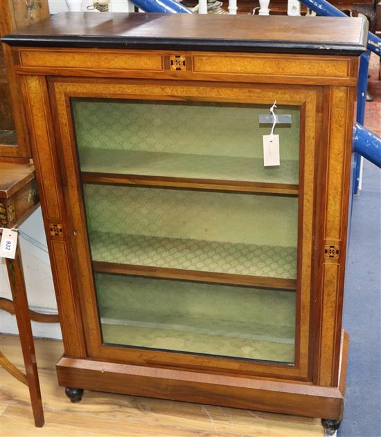 A Victorian walnut pier cabinet W.79cm